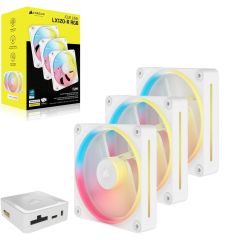Corsair iCUE LINK LX120-R RGB Starter Kit White 120mm 3-Pack