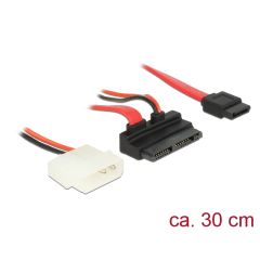 Goobay SATA 7pin + 2pin naar 3GBs MicroSata + voeding 0.30m