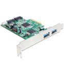 Delock PCI Express Card 2 x USB 3.0 + 2 x  SATA 6 Gb/s